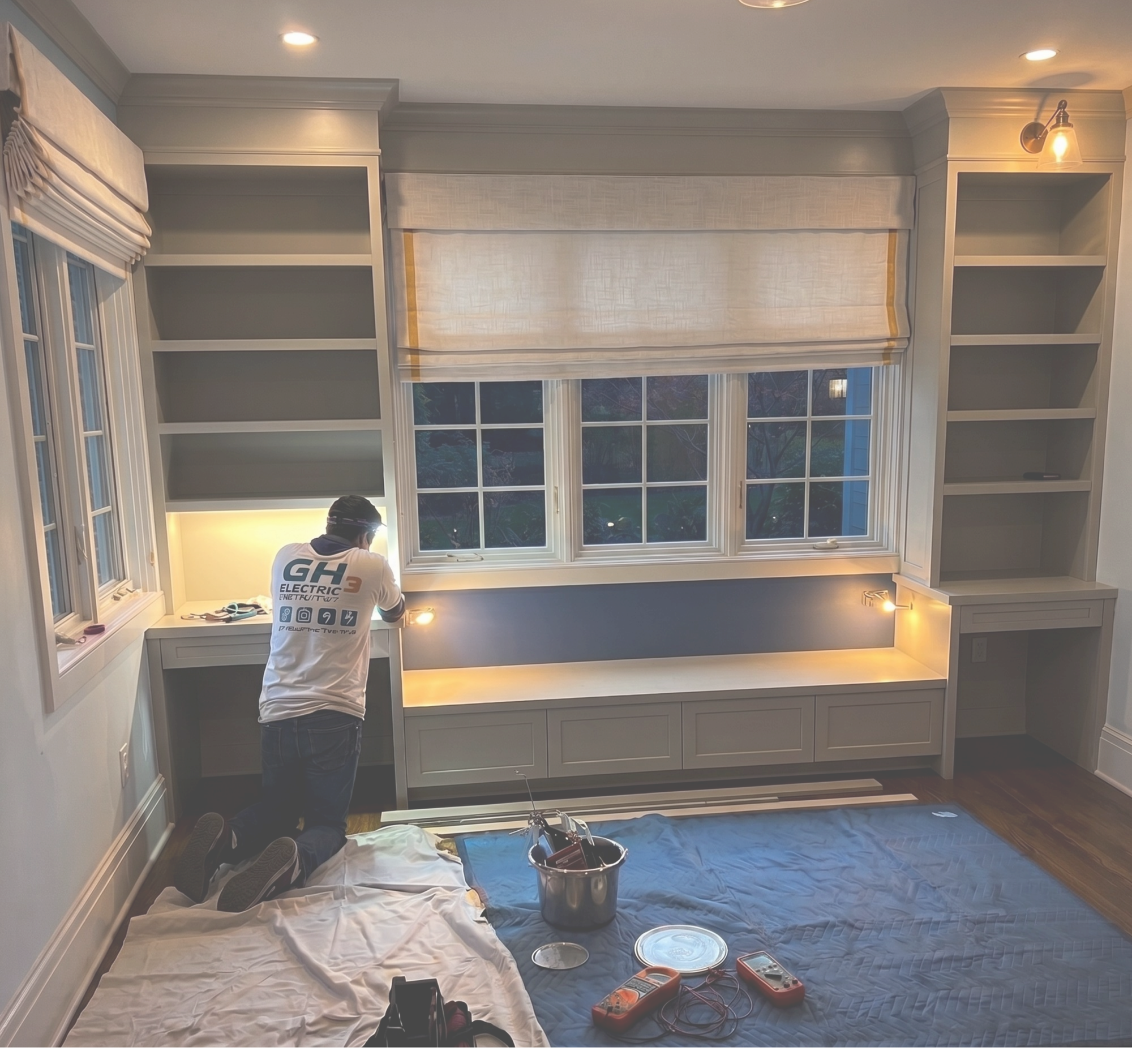 GH Electric technician completing residential electrical work